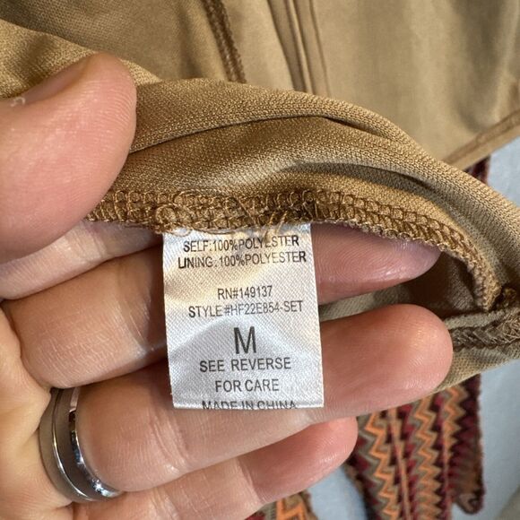 HYFVE Women's size Medium Beach Cover Up/Bohemian Style/ Bell Bottom Knit - Picture 5 of 8